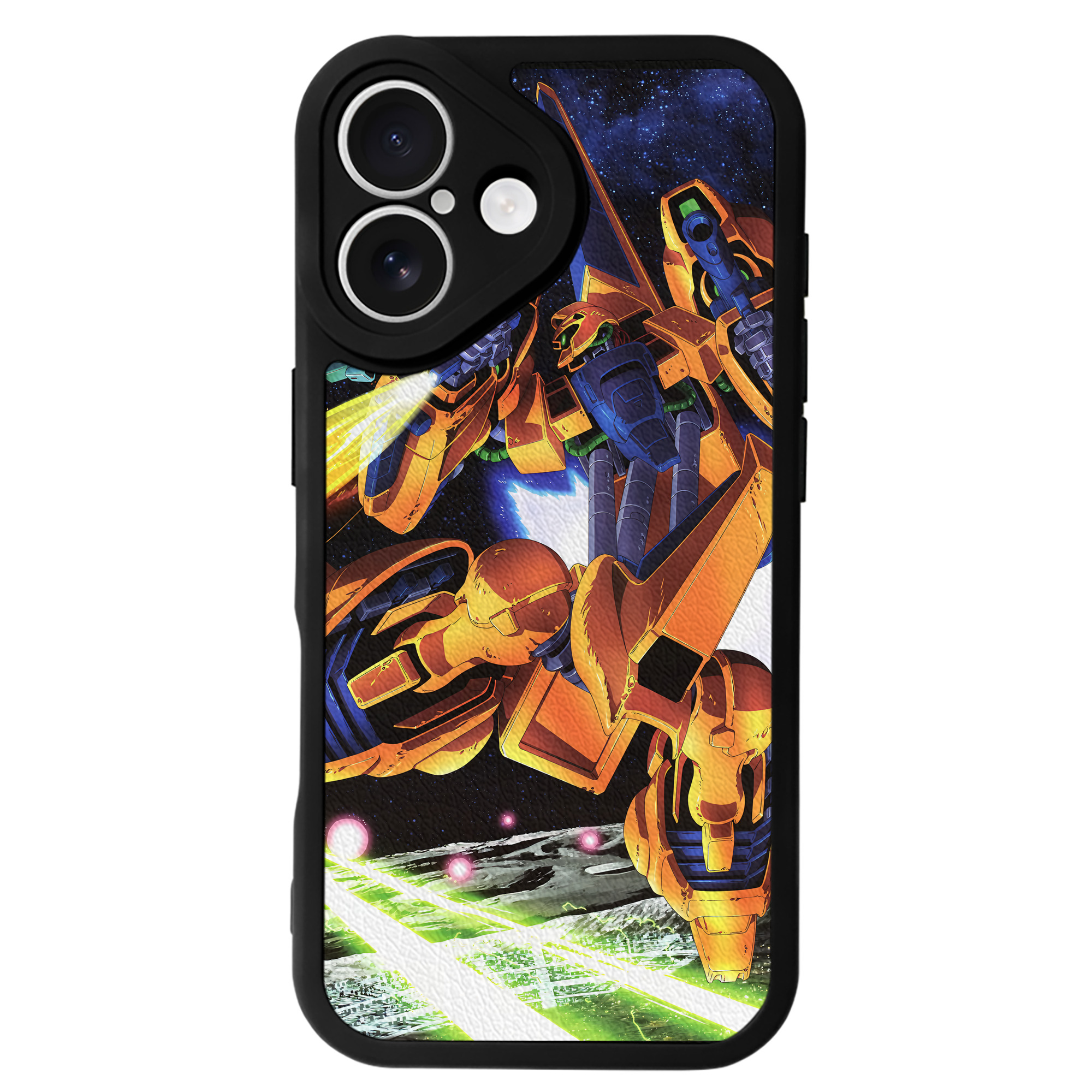（画像用） 機動戦士ガンダム Mobile Suit Gundam 【iPhone 16シリーズ対応】シリコンスマホケース（レザー調） 材質：シリコン
